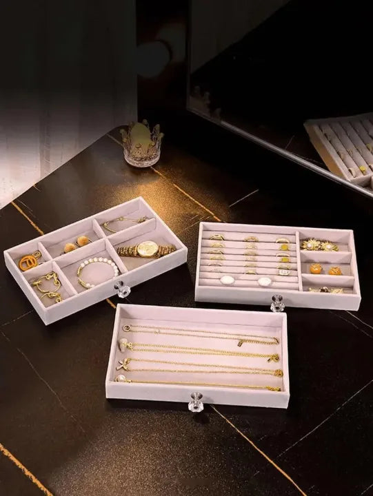 Transparent Acrylic Makeup & Jewelry Organizer – 3 Drawers | Clear Display | Vanity Storage Box