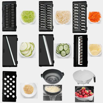 9-in-1 Magic Vegetable Slicer & Dicer | Drain Basket Included
