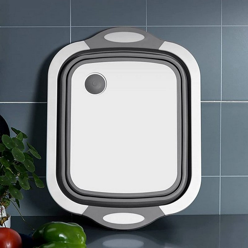 Foldable 6-in-1 Chopping Board – Built-In Strainer | Drain Funnel | Space Saving Kitchen Tool