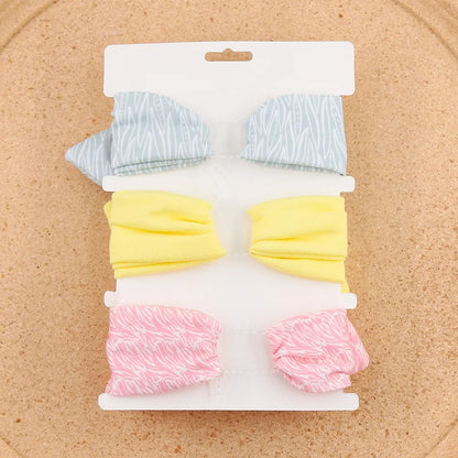 🎀 3 Pcs Baby Girl Headband Set – Soft Cotton Hair Bands