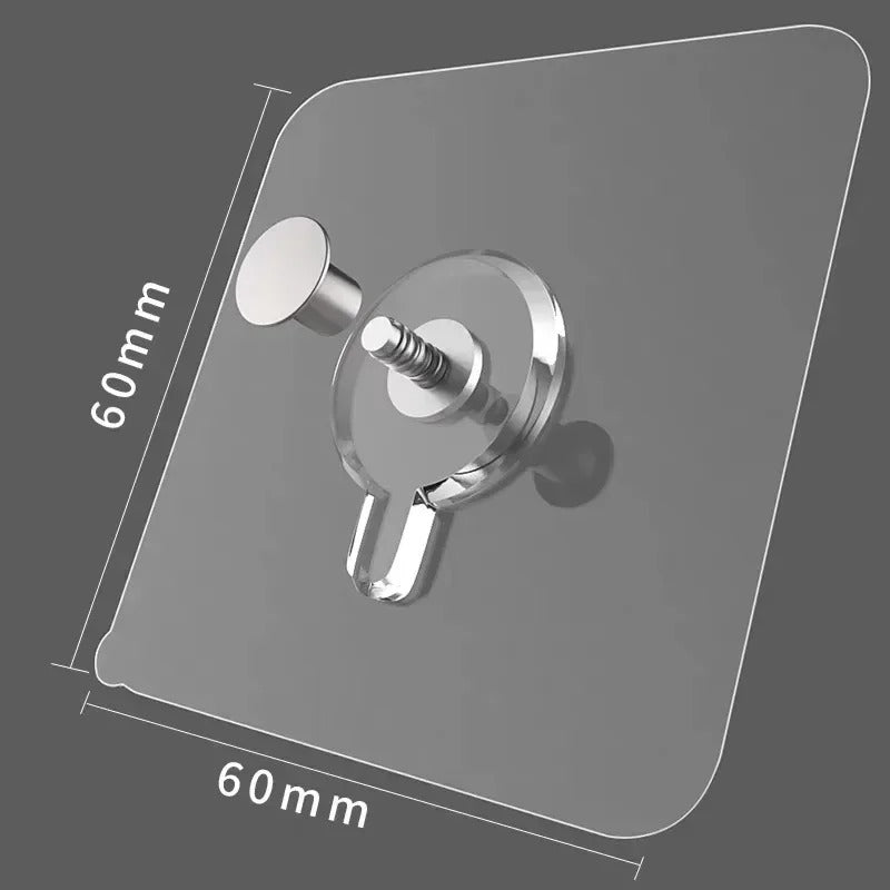 Strong Self-Adhesive Wall Hook – Transparent Multi-Purpose Hanger