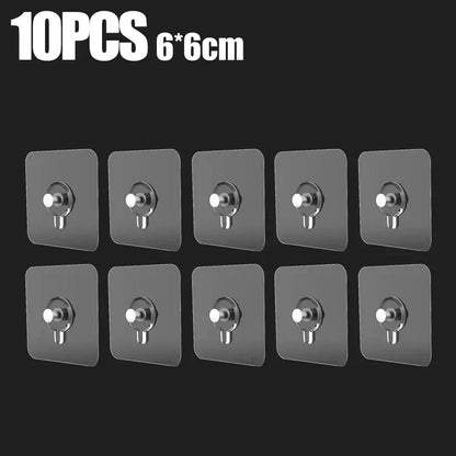 Strong Self-Adhesive Wall Hook – Transparent Multi-Purpose Hanger